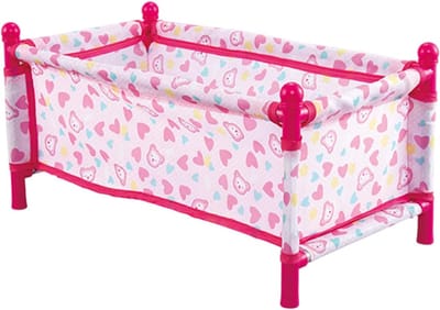 Kinder Poppenbed - Poppenhuis Bed - Rollenspel - Ontwikkelt Zorgzaamheid - 45x23x22cm - Bed