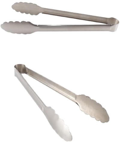 Dailygoods- Keukentang Roestvrij Staal - Vleestang - Serveertang - Antislip - Duurzaam - Comfortabele Grip - 28 x 4 x 2,3 cm