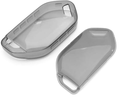 Autosleutel Hoesje geschikt voor Kia - Sleutelcover - TPU Cover Sleutelhoes - Accessoires - transparant,zwart