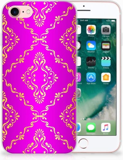 Siliconen Hoesje iPhone SE 2022 | SE 2020 | 8 | 7 Barok Roze
