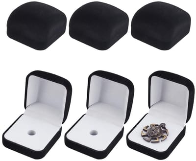 Dailygoods- Sieradenbox 6 Stuks - Fluwelen Opbergdozen - Geschenken - Vierkante Dozen - Voor Broches/Halskettingen - Luxe Uitvoering - Opbergdoos