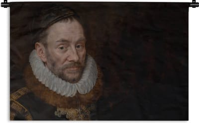 Wandkleed - Wanddoek - Willem van Oranje - Schilderij - Oude meesters - Kunst - 180x120 cm - Wandtapijt
