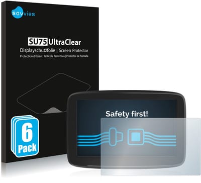 Savvies - Screenprotector voor TomTom GO Classic 5" - Folie Beschermfolie transparant 6 Stuks