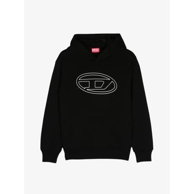 Diesel Jongens hoodie sbigovalhood zwart