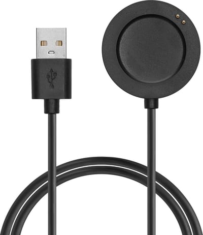 kwmobile USB-oplaadkabel geschikt voor Xiaomi Watch S3 / Watch S2 / Watch 2 Pro / Watch H1 kabel - Laadkabel voor smartwatch - in zwart