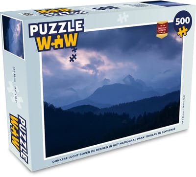 Puzzel Donkere lucht boven de bergen in het Nationaal park Triglav in Slovenië - Legpuzzel - Puzzel 500 stukjes