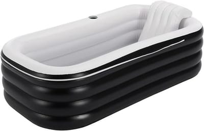 TIM® Jacuzzi Opblaasbaar - Jacuzzi - Zwart - 155cm x 81cm x 48cm