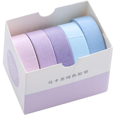 Card Lover 5 Rolls Basic Series Journal Kleurrijke Washi Tape Scrapbooking Morandi Color Masking Tape Journaling Materiaal E