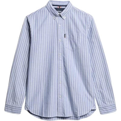 Superdry - Essentials Oxford-overhemd met lange mouwen - Heren - Lange mouwen shirts