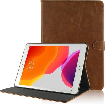 Dasaja leren hoes / case bruin geschikt voor iPad 10.2 (2019 / 2020 / 2021)