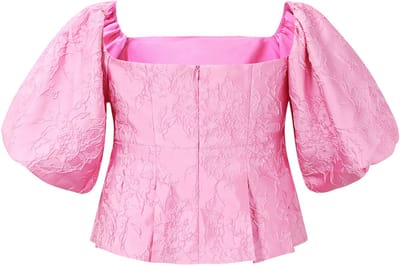 Gimme - Lovergirl Top – Elegante Effen Top – Modieus Geweven Shirt voor een Charmante Look - S - Roze