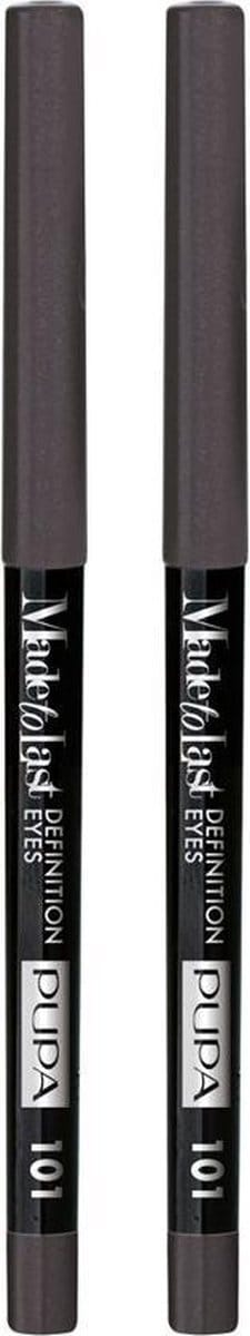 2 x Pupa Milano Made To Last Definition Eyes Oogpotlood - 101 Stone Grey - Voordeelpak