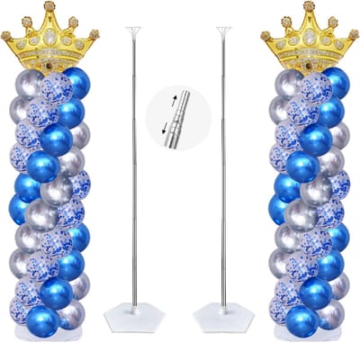 Verstelbare Ballonnenboog Standset 2.6m Hoogte Inclusief Basis Met Herbruikbare Standaard voor Feestdecoratie