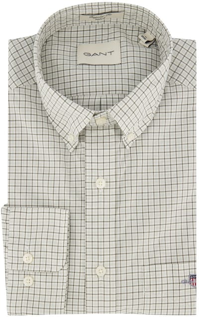 Casual overhemd Gant Regular Fit groen button-down boord
