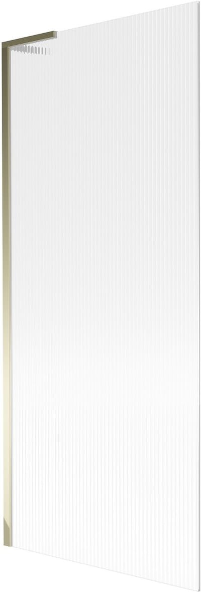 Mexen Next L badwand éénvleugelig 80 x 150 , gestreept, goud - 895-080-000-03-09-50
