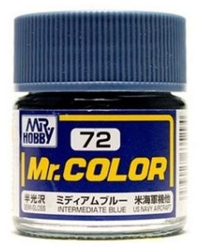Gunze Mr. Hobby C-072 - Mr. Color 10 ml Intermediate Blue - Lacquer Modelbouwverf