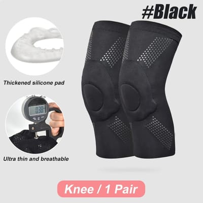 1 Paar Compressie Knie Elleboog Beschermers Met Siliconen Gel Pad, Volleybal Kniebeschermers voor Vrouwen Meisjes Dansers Yoga Pole Vloerdans S