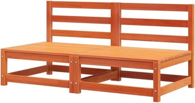 Tuinbank Set - Bankjes Hout - Buiten Zitten - Modulair Ontwerp - 70x70 cm - Wasbruin