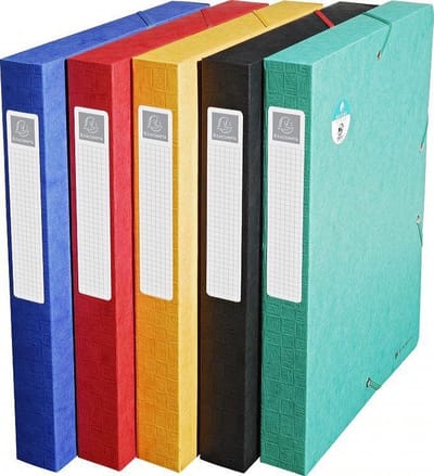 Exacompta 10x Klasseerdoos Scotten Rug 40mm - A4 - Geassorteerd - 50810E