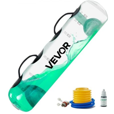 VEVOR Watergewichten Aquabag Training Power Bags, 31,75 kg Verstelbare draagbare fitnessapparatuur voor stabiliteit en totale lichaamstraining, voor evenwichtstraining, sportschooloefeningen, transparant