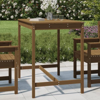 vidaXL - Tuintafel - 121x82,5x110 - cm - massief - grenenhout - honingbruin