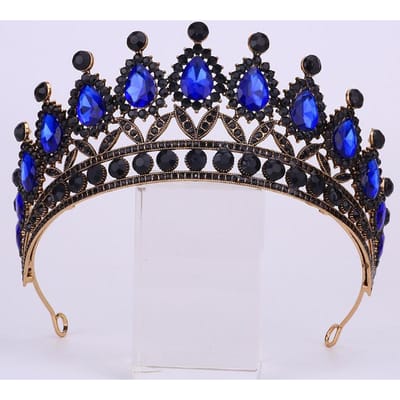 Bruidskroon Bruiloft Verjaardagsfeest Tiara Prinses Volwassen Haaraccessoires Legering Strass Kroon black