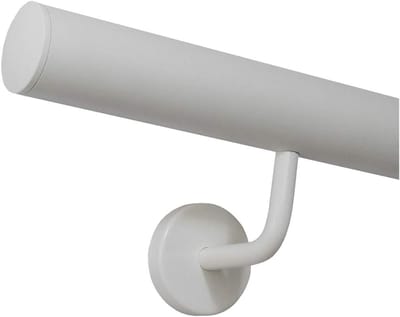 Trapleuning Roestvrij Staal - Binnen Buiten Leuning - Veilig Traplopen - Wit Gepoedercoat - Lengte 200 cm - Wit