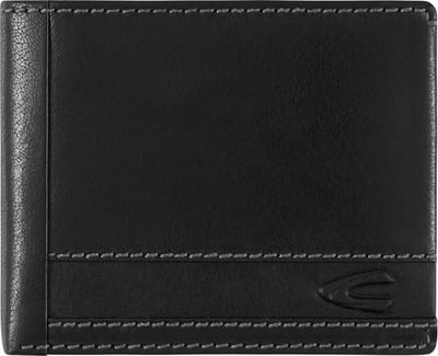 camel active Leren Portemonnee Field Jeans Wallet Black Zwart
