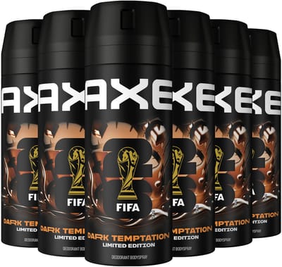 AXE - Deodorant Bodyspray - Dark Temptation - 6 x 150 ml - Voordeelverpakking