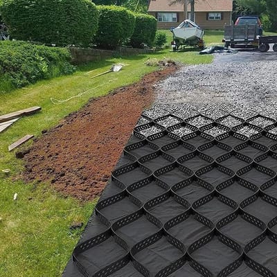 Grondrooster - Stabilisatierooster - Oprit Versterken - Eenvoudige Installatie - 5 cm Diep - Zwart