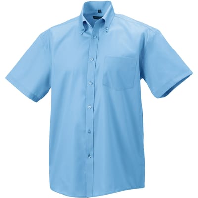 Russell Collection Heren Ultimate Shirt Met Korte Mouwen (Heldere lucht)