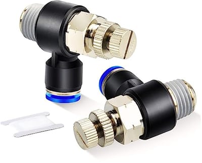 2 Stuks 6MM Buis OD x 1/8" BSP Male Elbow 90 Graden Pneumatische Connector Koppelingen