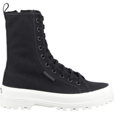 Superga Dames 2641 Alpina Hoge Enkellaarsjes (Zwart)