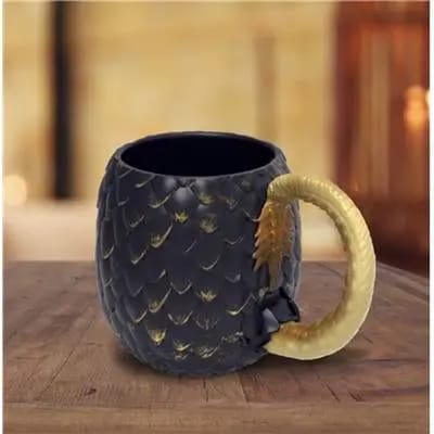 Paladone Dragon Egg Keramische Mok - 500 ml, Goud & Zwart