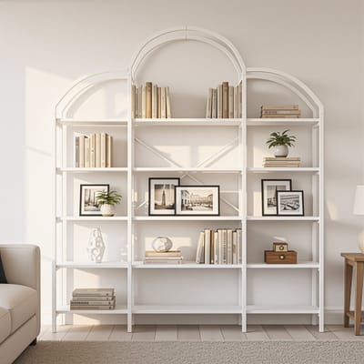 Sweiko Opbergrek - Boekenplank - Staal + MDF - 5 lagen - Wit
