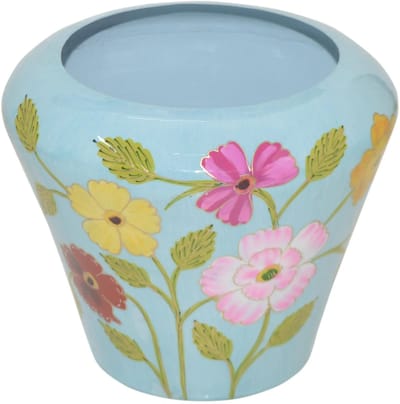 Colmore by Diga vaas-metaal-light bleu-enamel IR 31x31x27 cm