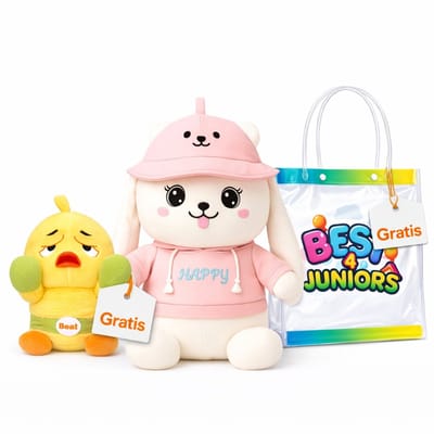 Pluche Roze Konijn Bunny van Bextunio +Speelgoedtasje– De Grote Knuffel voor Kinderen & Baby’s, Deze superzachte pluche toy van 45cm is het perfecte cadeau voor verjaardagen, babyshowers of Valentijnsdag,