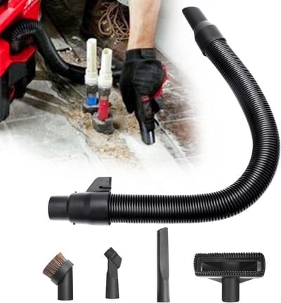 Vacuümslang set - Reinigingskit - Stof opzuigen - Universele adapter - 6 voet lengte - Zwart