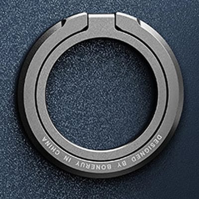Afneembare magnetische telefoonringhouder, Geschikt voor MagSafe-telefoongreep, vingerondersteuning, sterke magneet,Geschikt voor MagSafe-ringhouder, telefoonaccessoire (donkergrijs)
