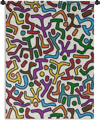 Wandkleed - Wanddoek - Abstract - Patronen - Afrika - 90x120 cm - Wandtapijt
