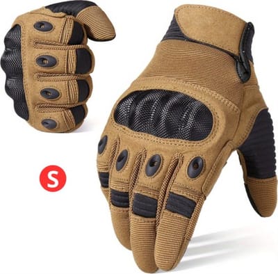 Bovista Airsoft Handschoenen - Tactical - Tactical Gloves - Leger - Tactical Handschoenen Hardknuckle - Paintball - Militaire - Touchscreen - Bruin S