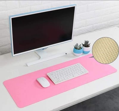 Bureauonderlegger Vilt - Schrijfonderlegger Mat - Bureau Organisatie - Antislip Coating - 140x70cm - Roze