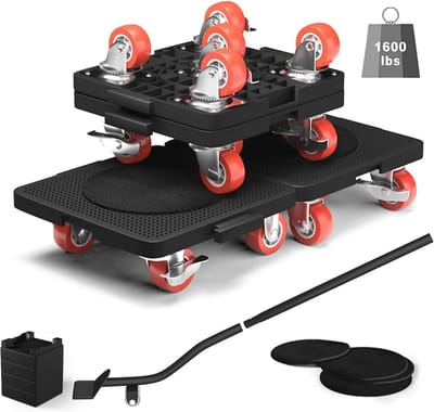 Meubelrollerset met 5 wielen en zware belasting tot 300 kg - Ideaal voor het verplaatsen van zware meubels