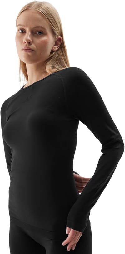 4F T-shirt Thermoactief Dames Zwart - Maat M/L