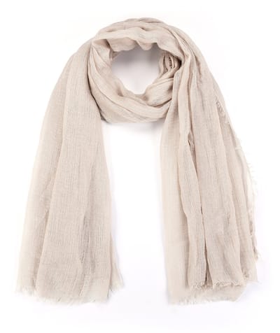 Sjaal - lange dunne sjaal - effen- dames - omslagdoek - beige - cadeautip