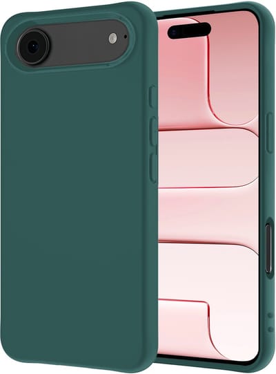 Hoesje - Geschikt voor Apple iPhone Air - Sterk & Shockproof - Hoes Cover - Siliconen Case - Donkergroen