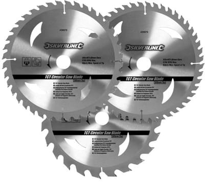 TCT Cirkelzaagbladen 3pk 205mm – 24, 40, 48 Tanden