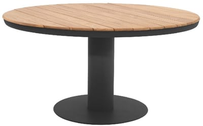 Palazzo dining tafel Ø160xH75 cm teak aluminium antraciet