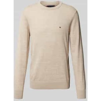 Gebreide pullover met ribboorden