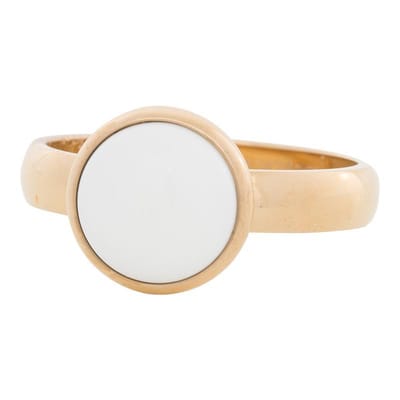 iXXXi Jewelry - Vulring - 1 White stone - Goudkleurig -  4mm - maat 20